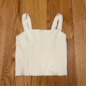 Abercrombie Women's Cream Knit Squareneck Top